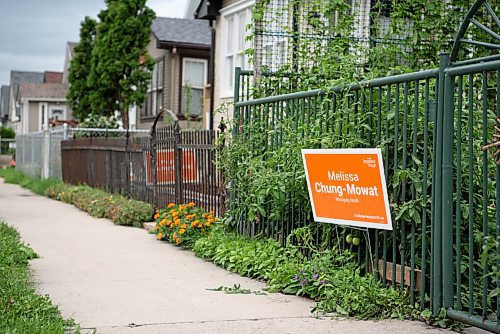 ALEX LUPUL / WINNIPEG FREE PRESS  

A sign for the NDP's Melissa Chung-Mowat is photographed on August 24, 2021.