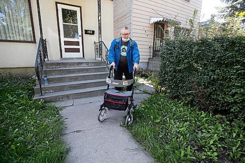 JOHN WOODS / WINNIPEG FREE PRESS
Mark Olfert, was living in a Main Street hotel until it was damaged by fire, is photographed outside his friends home where he is staying until he can get his own place in Winnipeg Thursday, August 25, 2021. 

Reporter: Robertson