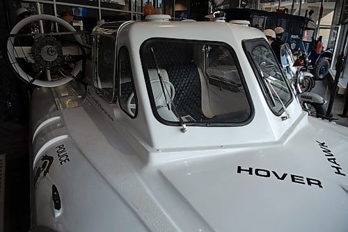 ALEX LUPUL / WINNIPEG FREE PRESS  

A police hovercraft is photographed in the Winnipeg Police Museum on August, 26, 2021.