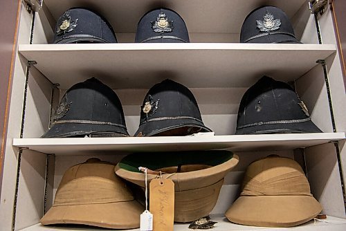 ALEX LUPUL / WINNIPEG FREE PRESS  

Winnipeg Police hats are photographed in the Winnipeg Police Museum's archives on August, 26, 2021.