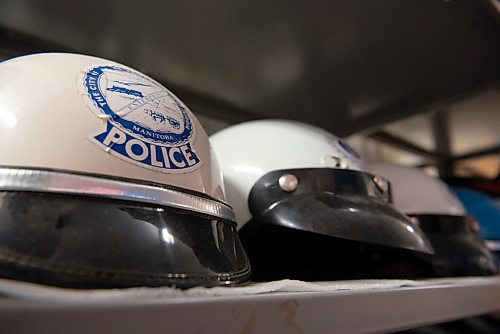 ALEX LUPUL / WINNIPEG FREE PRESS  

Winnipeg Police helmets are photographed in the Winnipeg Police Museum's archives on August, 26, 2021.