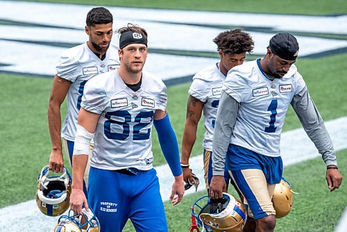 ALEX LUPUL / WINNIPEG FREE PRESS  

Winnipeg Blue Bombers wide receiver Drew Wolitarsky (82) is photographed during practice at IG Field on August, 26, 2021.