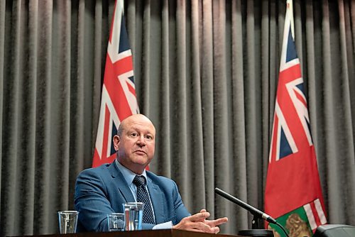 ALEX LUPUL / WINNIPEG FREE PRESS  

Dr. Brent Roussin, chief provincial public health officer, is photographed during a public health orders update on August, 27, 2021.