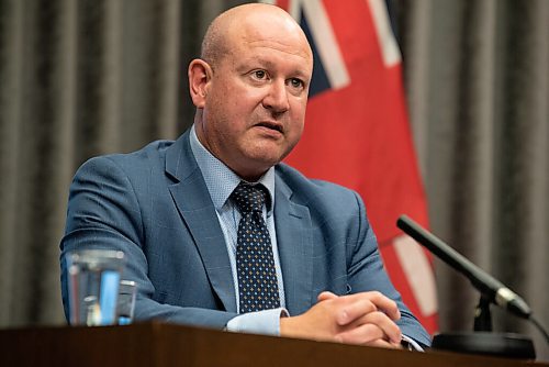 ALEX LUPUL / WINNIPEG FREE PRESS  

Dr. Brent Roussin, chief provincial public health officer, is photographed during a public health orders update on August, 27, 2021.