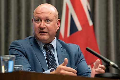 ALEX LUPUL / WINNIPEG FREE PRESS  

Dr. Brent Roussin, chief provincial public health officer, is photographed during a public health orders update on August, 27, 2021.