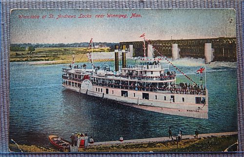 MIKE DEAL / WINNIPEG FREE PRESS
S.S. Winnitoba postcard
Craig Kraft, 61, has a modest collection of items associated with Winnipeg's riverboat era; postcards, buttons, boarding passes etc. from the various ships that used to parade up and down the Red, the River Rouge, Paddlewheel, Paddlewheel Princess etc.
See David Sanderson story
210831 - Tuesday, August 31, 2021.
