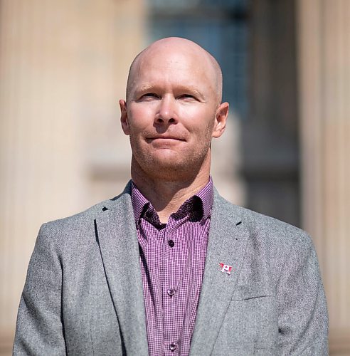 JESSICA LEE/WINNIPEG FREE PRESS

Tyler Fulton, president of Manitoba Beef Producers, at the Legislative Building in Winnipeg on August 31, 2021.