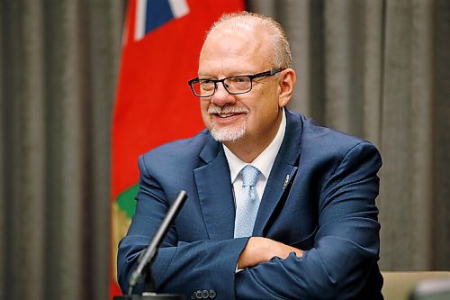 JOHN WOODS / WINNIPEG FREE PRESS
Manitoba interim Premier Kelvin Goertzen, who replaced Brian Pallister, holds his first media conference at the legislature in Winnipeg Wednesday, September 1, 2021. 

Reporter: ?