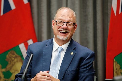 JOHN WOODS / WINNIPEG FREE PRESS
Manitoba interim Premier Kelvin Goertzen, who replaced Brian Pallister, holds his first media conference at the legislature in Winnipeg Wednesday, September 1, 2021. 

Reporter: ?