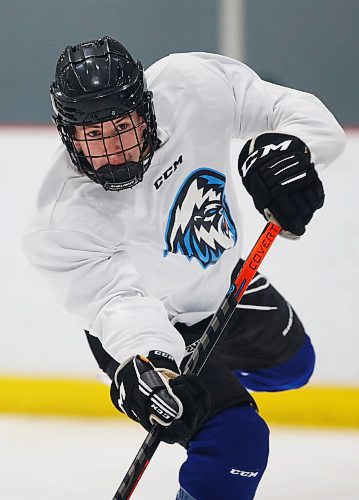 JOHN WOODS / WINNIPEG FREE PRESS
Omen Harmacy (2) of the Winnipeg Ice at practise in Winnipeg Wednesday, September 1, 2021. 

Reporter: Sawatzky