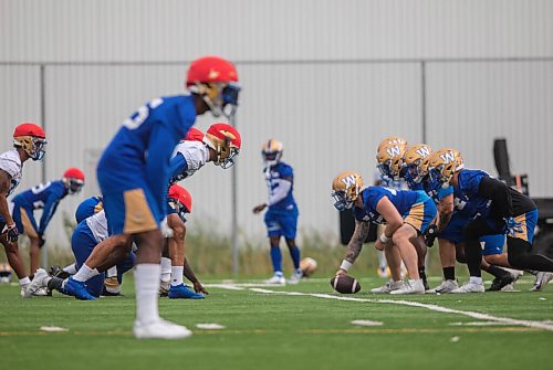 JESSICA LEE/WINNIPEG FREE PRESS

Winnipegs Blue Bombers practice training drills at University of Manitobas campus on September 2, 2021.

Reporter: Jeff Hamilton