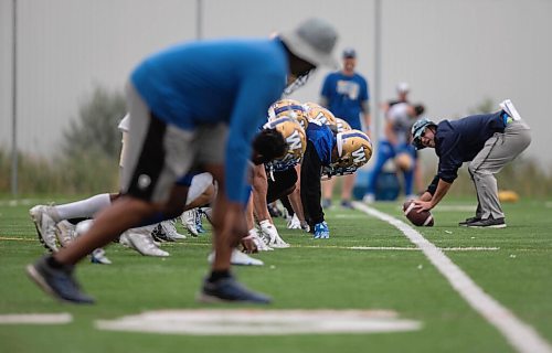 JESSICA LEE/WINNIPEG FREE PRESS

Winnipegs Blue Bombers practice training drills at University of Manitobas campus on September 2, 2021.

Reporter: Jeff Hamilton