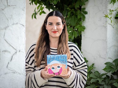 JESSICA LEE/WINNIPEG FREE PRESS

Author Nia Schindle poses for a portrait at her home in Winnipeg, Manitoba, on September 3, 2021. During the pandemic, she self-published a childrens book about wearing a mask, inspired by her pandemic baby.

Reporter: Jen Zoratti