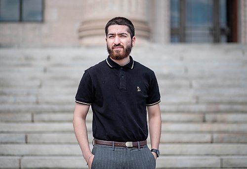 JESSICA LEE/WINNIPEG FREE PRESS

Bashir Faqiri, 21, organized a rally on August 28th, 2021, at the Legislature Building in Winnipeg, Manitoba, to bring awareness to the situation in Afghanistan. Originally from Pakistan, he and his family moved to Winnipeg when he was just 1 years old. He is photographed at the Legislature Building on September 6, 2021.


Reporter: Melissa