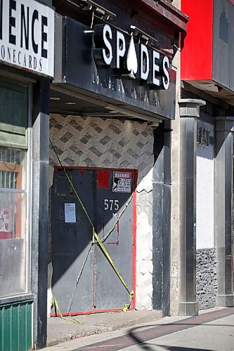 JOHN WOODS / WINNIPEG FREE PRESS
An alleged shooting occurred at Spades nightclub on Portage Ave in Winnipeg Tuesday morning, September 7, 2021. 

Reporter: ?