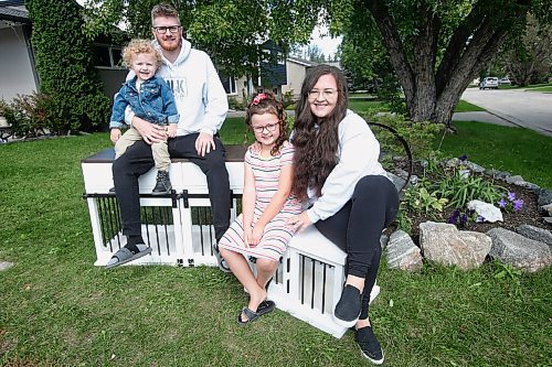 JOHN WOODS / WINNIPEG FREE PRESS
Matt and Kaelyn Proutt with their children Nora and Lukton have started M+K Wood Co., a business that started as a cabinet supplier but now turns out custom, wooden kennels for dogs at their home workshop in Selkirk Wednesday, September 8, 2021. 

Reporter: ?