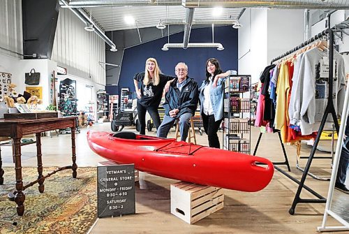 RUTH BONNEVILLE / WINNIPEG FREE PRESS

LOCAL - Yetman's

Group photo members of the Yetman family running their business.

Owner Norm Yetman with his two daughters,  Kristen Yetman (blond)   & Megan Yetman in their store with various wares.  Norm and his  brother, Keith Yetman (not in photos) own the store and Norm's daughters manage the new boutique inside the store.  

Sunday Special column on Yetman's General Store, which has opened inside Yetman's Ltd., an outdoor recreation dealer. Yetman's was founded in 1947 in the North End, and moved to its new location, its fourth, last fall. That's when Norm's daughters Kristen & Megan, noticing there was an abundance of space in the new showroom, approached their dad about adding a small general store to the mix, where they could sell vintage clothing, preserves, books, candles, etc. 


Reporter: Dave Sanderson


Sept 9th,  2021
