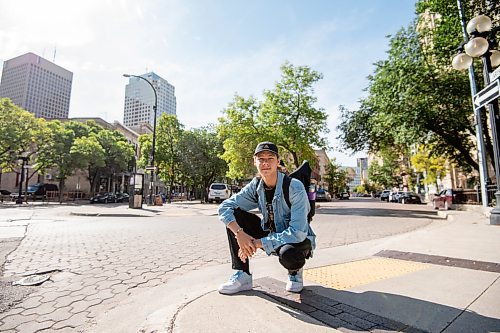 MIKE SUDOMA / Winnipeg Free Press
Rapper/instrumentalist and youth advocate Cayden Carfrae, aka Caid Jones, in the exchange district Friday afternoon
September 10, 2021