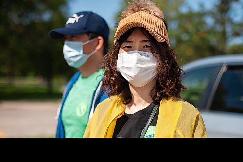 Daniel Crump / Winnipeg Free Press. Sun Xu and her friend got vaccinated at the Assiniboine Park pop up vaccination centre Saturday morning. September 11, 2021.