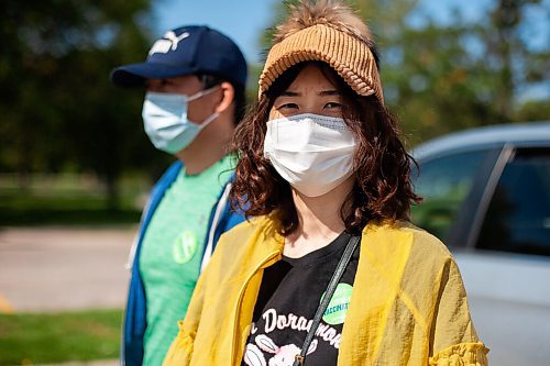 Daniel Crump / Winnipeg Free Press. Sun Xu and her friend got vaccinated at the Assiniboine Park pop up vaccination centre Saturday morning. September 11, 2021.