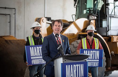 JESSICA LEE/WINNIPEG FREE PRESS

Shannon Martin, MLA for McPhillips, announced on September 13, 2021 at Bayview Construction Ltd. his PC leadership campaign.

Reporter: Carol
