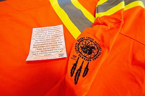 MIKE SUDOMA / Winnipeg Free Press
The design which young artist, Isaiah Binns designed embroidered onto a piece of Tough Duck work wear, along with a passage written by Binns which will be featured on the hang tags of Tough Duck garments
September 17, 2021