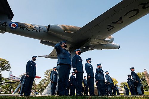 JOHN WOODS / WINNIPEG FREE PRESS
Military personnel at a ceremony marking the 81st anniversary of the Battle of Britain at 17 Wings Garden of Memories in Winnipeg Sunday, September 19, 2021. 

Reporter: ?