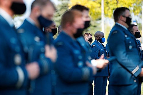 JOHN WOODS / WINNIPEG FREE PRESS
Military personnel at a ceremony marking the 81st anniversary of the Battle of Britain at 17 Wings Garden of Memories in Winnipeg Sunday, September 19, 2021. 

Reporter: ?