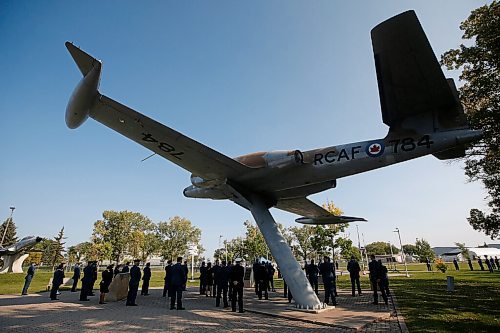 JOHN WOODS / WINNIPEG FREE PRESS
Military personnel at a ceremony marking the 81st anniversary of the Battle of Britain at 17 Wings Garden of Memories in Winnipeg Sunday, September 19, 2021. 

Reporter: ?