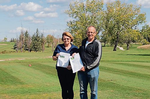 Canstar Community News Sept. 14, 2021 - Tracy Huston (left) and Brian Campbell have worked hard to collect hundreds of signatures in support of saving John Blumberg Golf Course over the course of the year. (JOSEPH BERNACKI/CANSTAR COMMUNITY NEWS/HEADLINER)
