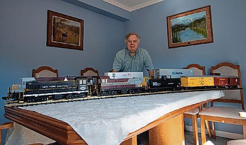 Canstar Community News Sept. 14, 2021 - Maurice Dorge has collected garden scale model trains over 20 years. He continues to fix up models and sells new units to hobbyists across Manitoba. (JOSEPH BERNACKI/CANSTAR COMMUNITY NEWS/HEADLINER)