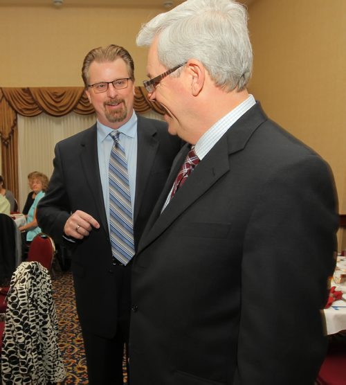 Brandon Sun Brandon Sun Managing Editor James O'Connor stopped Premier Greg Selinger for a few questions prior to yesterday's State of the Province address to the Brandon Chamber of Commerce at the Imperial Ballroom. (Bruce Bumstead/Brandon Sun)