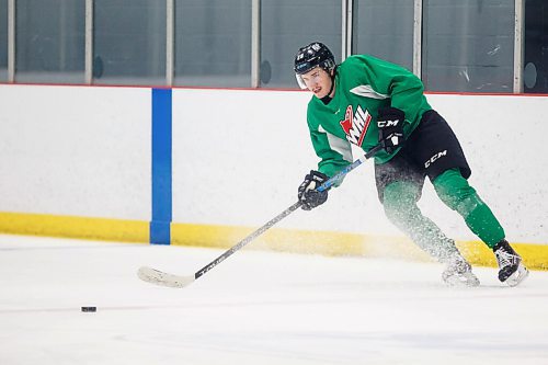 MIKE DEAL / WINNIPEG FREE PRESS
Winnipeg Ice' Jakin Smallwood (23) during practice at the Rink training centre Tuesday morning.
210921 - Tuesday, September 21, 2021.