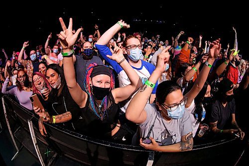 JOHN WOODS / WINNIPEG FREE PRESS
Fans dance at the Electric Circus concert at a downtown arena in Winnipeg Tuesday, September 21, 2021. 

Reporter: ?