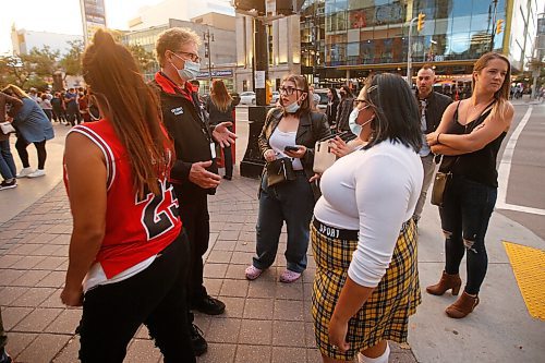 JOHN WOODS / WINNIPEG FREE PRESS
Fans are told some bags are not allowed into the Electric Circus concert at a downtown arena in Winnipeg Tuesday, September 21, 2021. 

Reporter: ?