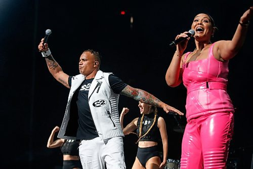 JOHN WOODS / WINNIPEG FREE PRESS
2 Unlimited performs at the Electric Circus concert at a downtown arena in Winnipeg Tuesday, September 21, 2021. 

Reporter: ?