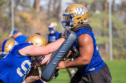 MIKAELA MACKENZIE / WINNIPEG FREE PRESS

Steven Richardson (98) at Bombers practice in Winnipeg on Monday, Sept. 27, 2021.  For Taylor Allen story.
Winnipeg Free Press 2021.