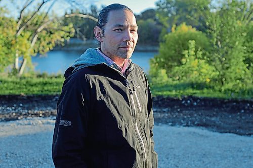 Canstar Community News Architect and artist Ryan Gorrie stands in the spot cleared and readied for his bench installation. (CODY SELLAR - CANSTAR COMMUNITY NEWS - TIMES)
