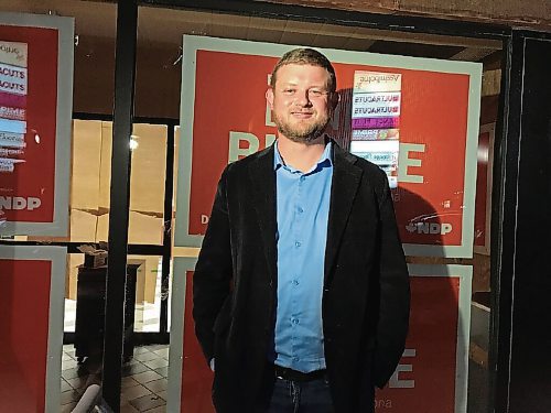 Canstar Community News Sept. 20, 2021 - Daniel Blaikie took a moment to speak with reporters outside his campaign office, located at 844 McLeod Ave., after he was re-elected to a third term as Member of Parliament for Elmwood-Transcona. (SHELDON BIRNIE/CANSTAR/THE HERALD)