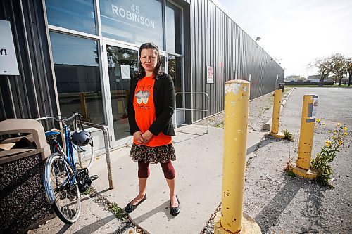JOHN WOODS / WINNIPEG FREE PRESS
Rachel Sansregret, new CEO of Indian and Metis Friendship Centre, is photographed outside the now defunk centre on Robinson in Winnipeg Monday, September 27, 2021. The centre has fallen under hard times, but Sansregret is committed to resurrecting the centre and its ideals.

Reporter: Sinclair