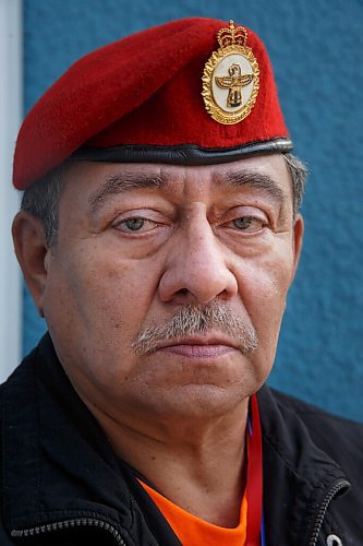 MIKE DEAL / WINNIPEG FREE PRESS
Retired military police Cpl. Melvin Swan served four years in the Princess Patricia's Canadian Light Infantry and seven years in the military police.
Wearing his MP red beret with the military police branch badge depicting a Thunderbird, which also happens to be Swan's spirit name, Lone Thunder Bird.
See Niigaan feature story
210929 - Wednesday, September 29, 2021.
