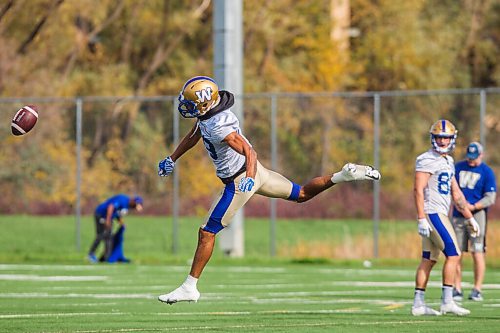 MIKAELA MACKENZIE / WINNIPEG FREE PRESS

Kenny Lawler (89) at Bombers practice in Winnipeg on Wednesday, Sept. 29, 2021. For Jeff story.
Winnipeg Free Press 2021.