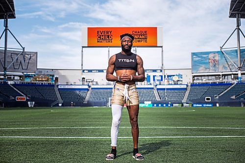 MIKAELA MACKENZIE / WINNIPEG FREE PRESS

Bombers player Brandon Alexander poses for a portrait at IG Field in Winnipeg on Wednesday, Sept. 29, 2021. For Jeff story.
Winnipeg Free Press 2021.