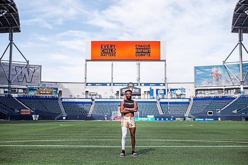 MIKAELA MACKENZIE / WINNIPEG FREE PRESS

Bombers player Brandon Alexander poses for a portrait at IG Field in Winnipeg on Wednesday, Sept. 29, 2021. For Jeff story.
Winnipeg Free Press 2021.