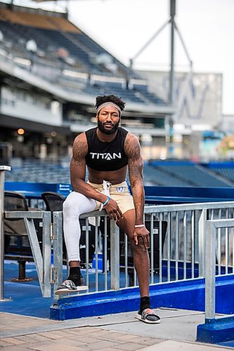 MIKAELA MACKENZIE / WINNIPEG FREE PRESS

Bombers player Brandon Alexander poses for a portrait at IG Field in Winnipeg on Wednesday, Sept. 29, 2021. For Jeff story.
Winnipeg Free Press 2021.