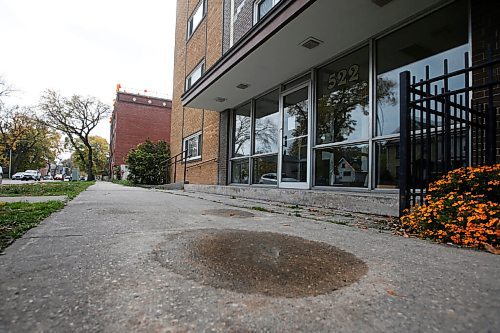 JOHN WOODS / WINNIPEG FREE PRESS
Blood at the scene of an attack on Sherbrook in Winnipeg Thursday, August 30, 2021. A man was attacked and suffered hatchet wounds when he was targeted for a bike theft.

Reporter: Pindera
