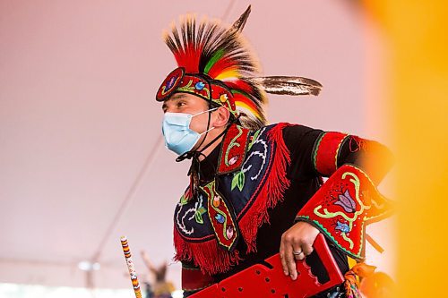 MIKAELA MACKENZIE / WINNIPEG FREE PRESS

Wab Kinew dances in the grand entry at a Pow Wow at St. John's Park on the first National Day for Truth and Reconciliation in Winnipeg on Thursday, Sept. 30, 2021. For --- story.
Winnipeg Free Press 2021.