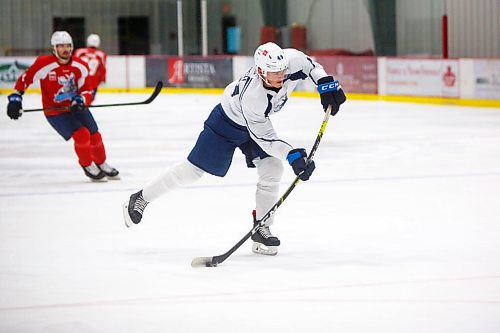 MIKE DEAL / WINNIPEG FREE PRESS
Manitoba Moose' Bobby Lynch (49) during practice at MTS Iceplex Monday morning.
211004 - Monday, October 04, 2021.