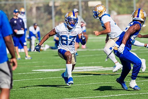 MIKAELA MACKENZIE / WINNIPEG FREE PRESS

Kelvin McKnight (87) at Bombers practice in Winnipeg on Wednesday, Oct. 6, 2021. For Jeff Hamilton story.
Winnipeg Free Press 2021.