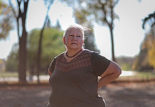 JESSICA LEE / WINNIPEG FREE PRESS

Elder Louise McKay, photographed at St. Vital Park on October 6, 2021, is the Elder-in-Residence at Womens Health Clinic.

Reporter: Eva + Jen

